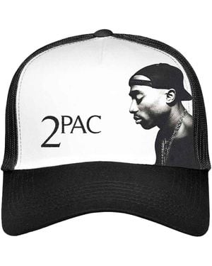 BoohooMAN Tupac Shakur Profile Photo Trucker Baseball Cap - Black