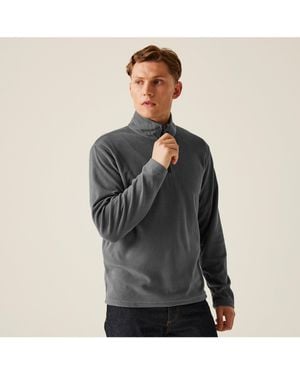 BoohooMAN Regatta Micro Zip Neck Fleece - Grey
