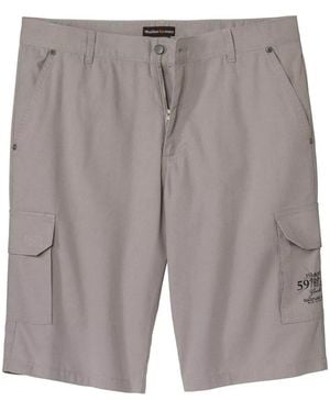 BoohooMAN Atlas For Men Canvas Lightweight Cargo Shorts - Grey
