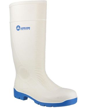 BoohooMAN Amblers 'fs98' Safety Wellington Boots - White
