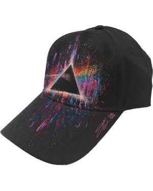 BoohooMAN Pink Floyd Dark Side Of The Moon Paint Splatter Baseball Cap - Black