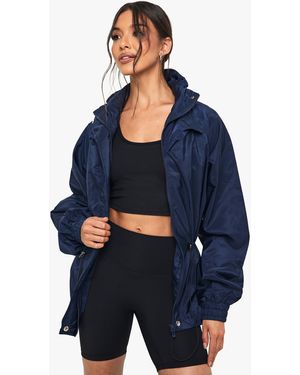 BoohooMAN Dsgn Studio Cinched Waist Track Jacket - Blue