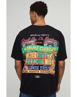 BoohooMAN Oversized Homme Carnival T-Shirt - Grey