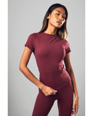 BoohooMAN Dsgn Studio Ultra Sculpt Short Sleeve Top - Red
