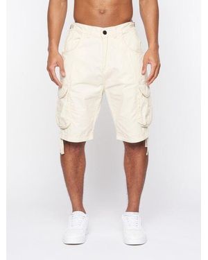 BoohooMAN Crosshatch Jamstar Cargo Shorts - White