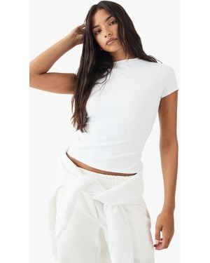 BoohooMAN Dsgn Studio Ultra Sculpt Short Sleeve Top - White