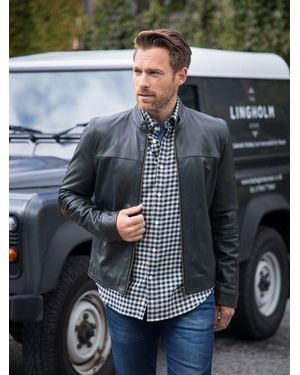 BoohooMAN Lakeland Leather 'corby' Leather Jacket - Green