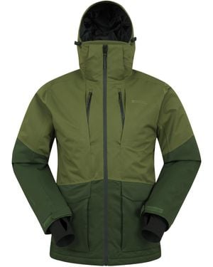 BoohooMAN Mountain Warehouse 'interstellar' Waterproof Breathable Padded Ski Jacket - Green