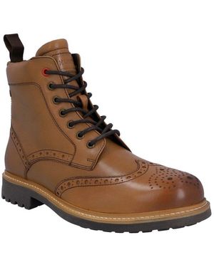 BoohooMAN Hunter Cawdor Brogue Ankle - Brown