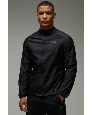 BoohooMAN Man Active Lightweight Shower Resistant Track Jacket - Grau