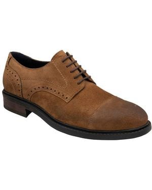 BoohooMAN Lotus 'lexton' Suede Lace-up Shoes - Brown
