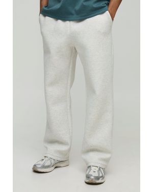 BoohooMAN Straight Leg Bonded Scuba Joggers - Grey