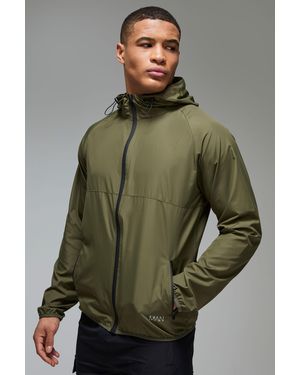 BoohooMAN Man Active Ripstop Shower Resist Windbreaker - Green