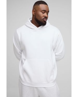 Boohoo Plus Basic Regular Fit Over The Head Hoodie - Blanco
