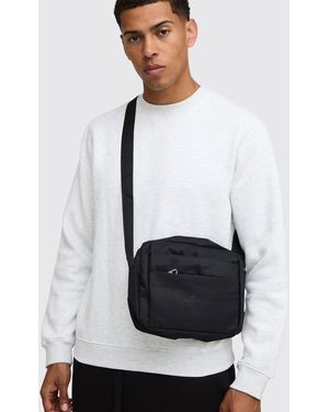 BoohooMAN Bm Signature Cross Body Bag - White