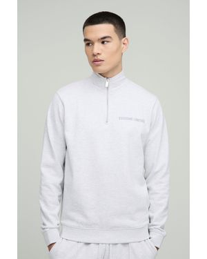Boohoo Sudadera Gruesa Con Cremallera Y Cuello Alto Edizione - Blanco