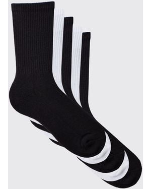 BoohooMAN Calcetines Deportivos Mixtos Lisos - Negro