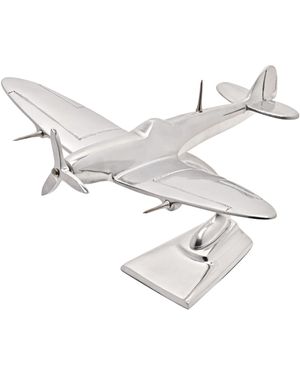 BoohooMAN Harvey Makin Military Heritage 10" Metal Model - Spitfire - White