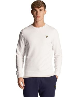 BoohooMAN Lyle & Scott Crew Neck Long-sleeved Sweatshirt - White