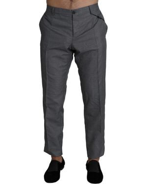 BoohooMAN Dolce & Gabbana Classicfit Dress Pants- Grey
