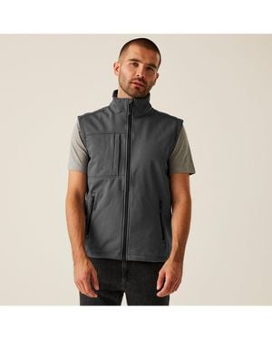 BoohooMAN Regatta Octagon 3-layer Softshell Bodywarmer - Grey