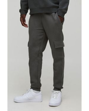 BoohooMAN Basic Skinny Fit Cargo Jogger - Schwarz