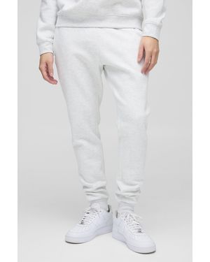 BoohooMAN 330Gsm Skinny Fit Basic Jogger - White