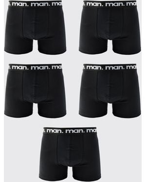 BoohooMAN 5 Pack Boxers - Black