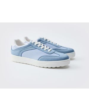 BoohooMAN Mesh-Sneaker mit Kontrast-Einsatz - Blau