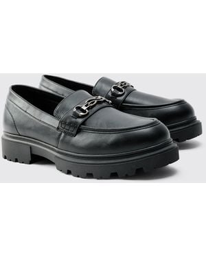 BoohooMAN Loafer mit dicker Sohle - Schwarz