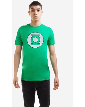 BoohooMAN Dc Comics Green Lantern Circle Logo Mens T-shirt