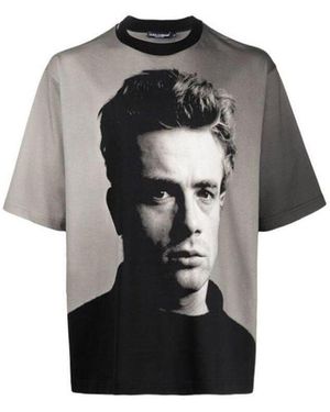 BoohooMAN Dolce & Gabbana James Dean Graphic Print Cotton T-shirt - Black