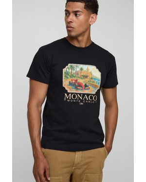 BoohooMAN Regular Fit Monaco T-Shirt - Black