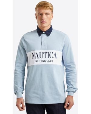 BoohooMAN Nautica 'murray' Rugby Shirt - Blue