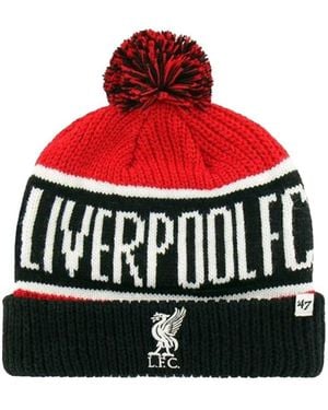 BoohooMAN Liverpool Fc 47 Turned Up Cuff Bobble Hat - Red
