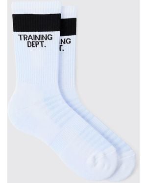 BoohooMAN Active Training Dept gepolsterte Rundhals-Socken - Blau