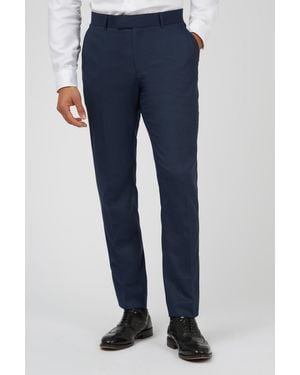 BoohooMAN Antique Rogue Light Blue Check Trousers