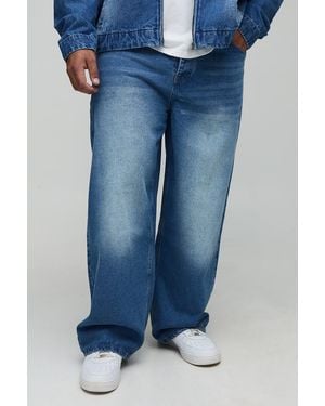 BoohooMAN Plus Relaxed Fit Jeans - Blue