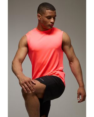 BoohooMAN Man Active Regular Lightweight Essentials Gym Tank - Red