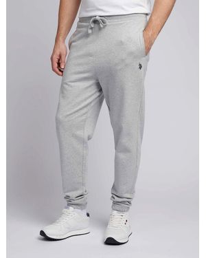 BoohooMAN U.s. Polo Assn. Elasticated Cuff Loopback Jogger - Grey