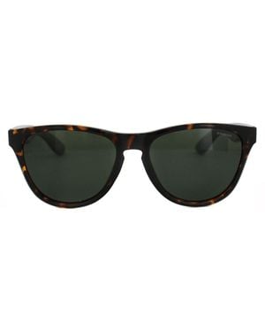 BoohooMAN Polaroid Round Havana Green Polarized Sunglasses - Black