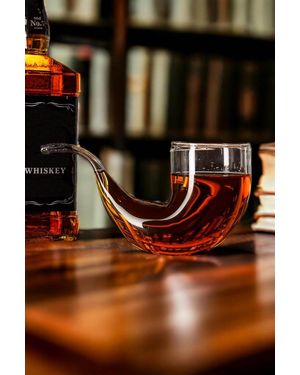 BoohooMAN Bar Originale The Big Pipe Sipper Glass - Transparent - Multicolour