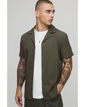 BoohooMAN Regular Technical Flannel Shirt - Green
