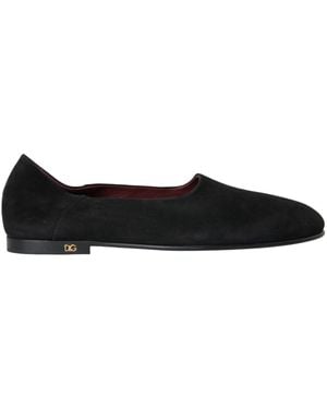 BoohooMAN Dolce & Gabbana Suede Ballet Flats- Black Formal Shoes