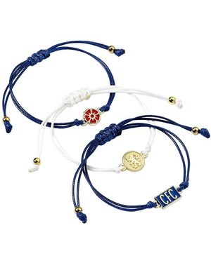 BoohooMAN Chelsea Fc Friendship Bracelet (pack Of 3) - Blue