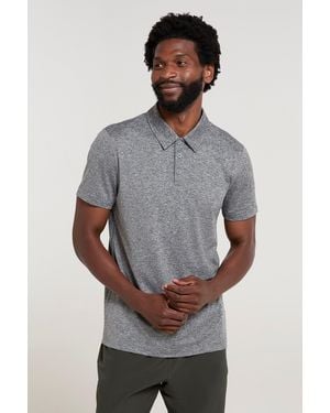 BoohooMAN Mountain Warehouse Deuce Polo Shirt Uv Protect Lightweight Breathable - Grey