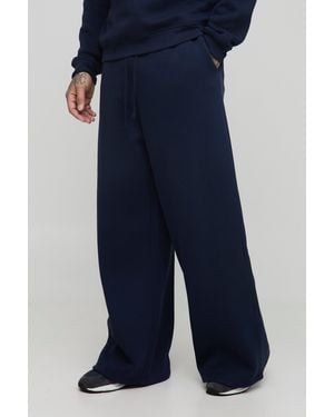BoohooMAN Tall Basic Extreme Wide Leg Jogger - Blue