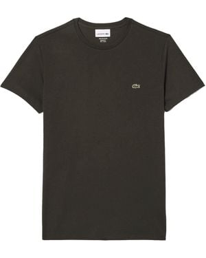 BoohooMAN Lacoste Cotton Pima Crew Neck T-shirt Dark Green - Black