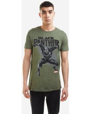 BoohooMAN Marvel Black Panther Strike Mens T-shirt - Green