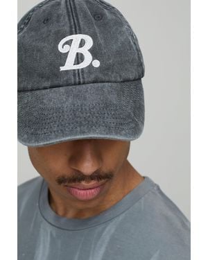 Boohoo Gorra Con Bordado B - Gris